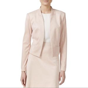 Calvin Klein Light Pink Suede Cropped Blazer 8